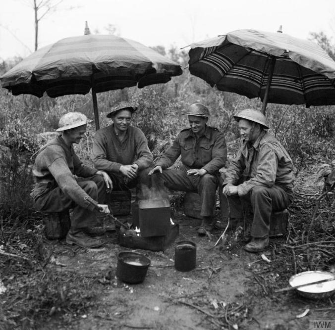 April 20th Field work morning and afternoon play! Anzio-brew-up